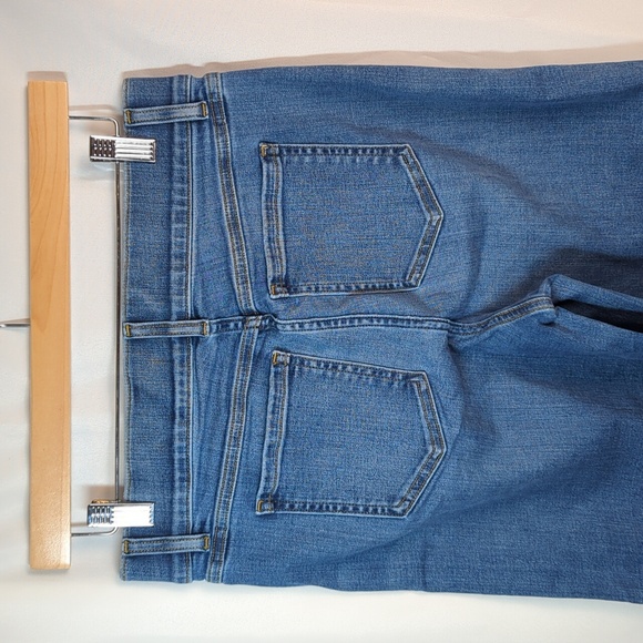 Spanx Seamed Front Wide Leg Jeans Large Vintage Indigo Slimming l Size Medium - Picture 5 of 8